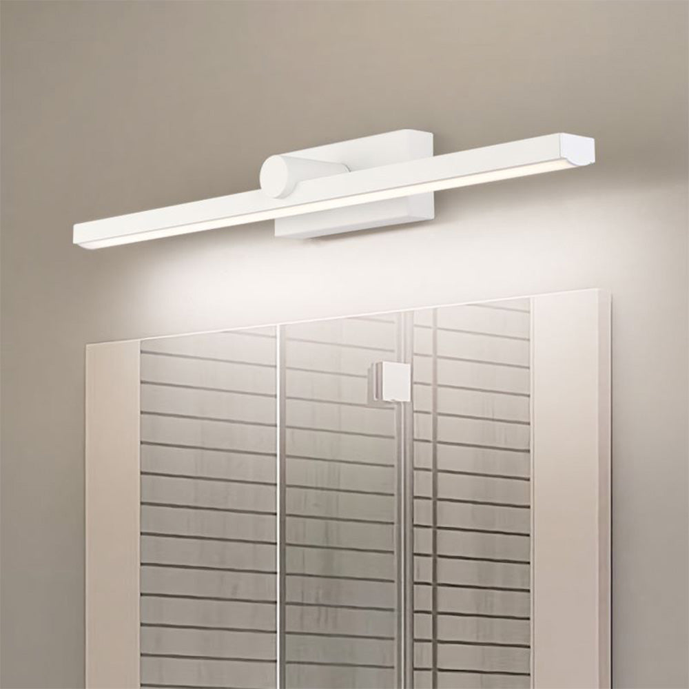 Arisha Minimalismo LED Applique Rettangolo Anteriore Vanity Metallo Bianco Bagno
