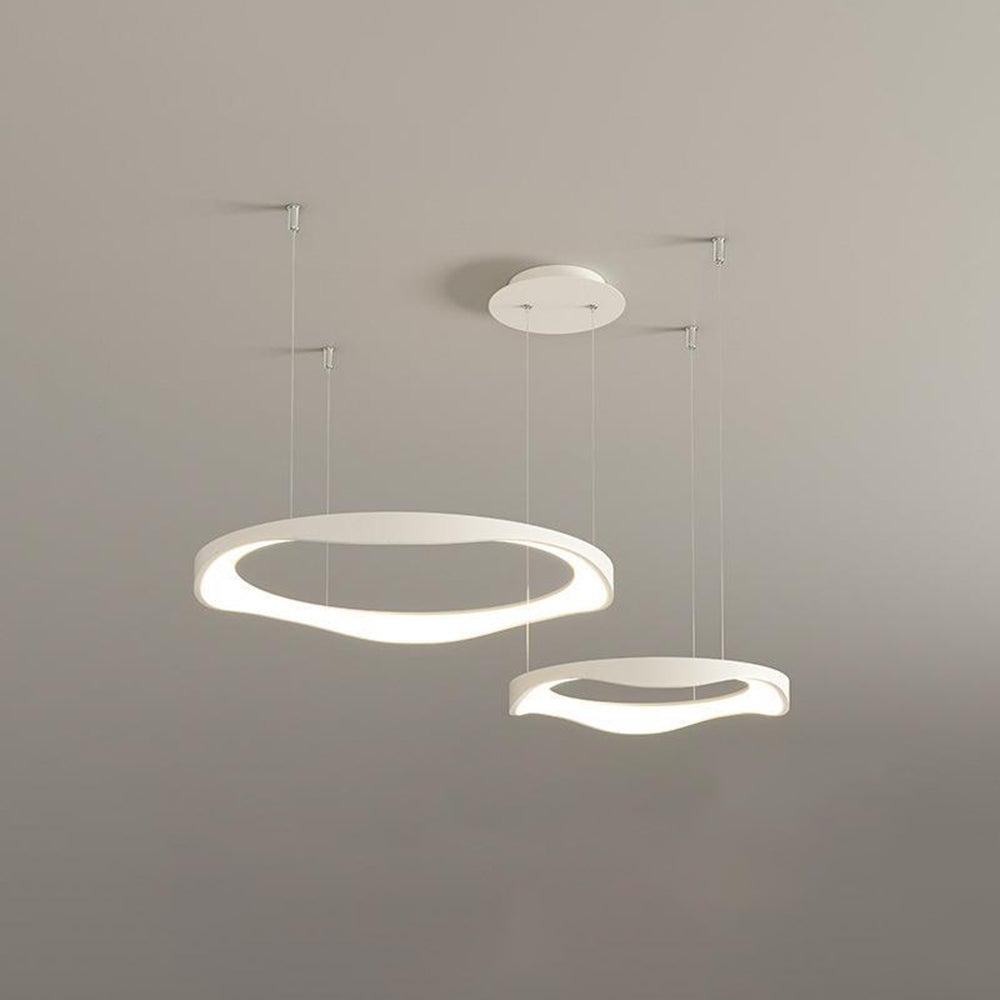 Arisha Moderna LED Lampada a Sospensione Nero/Banco Rotondo Sala da Pranzo