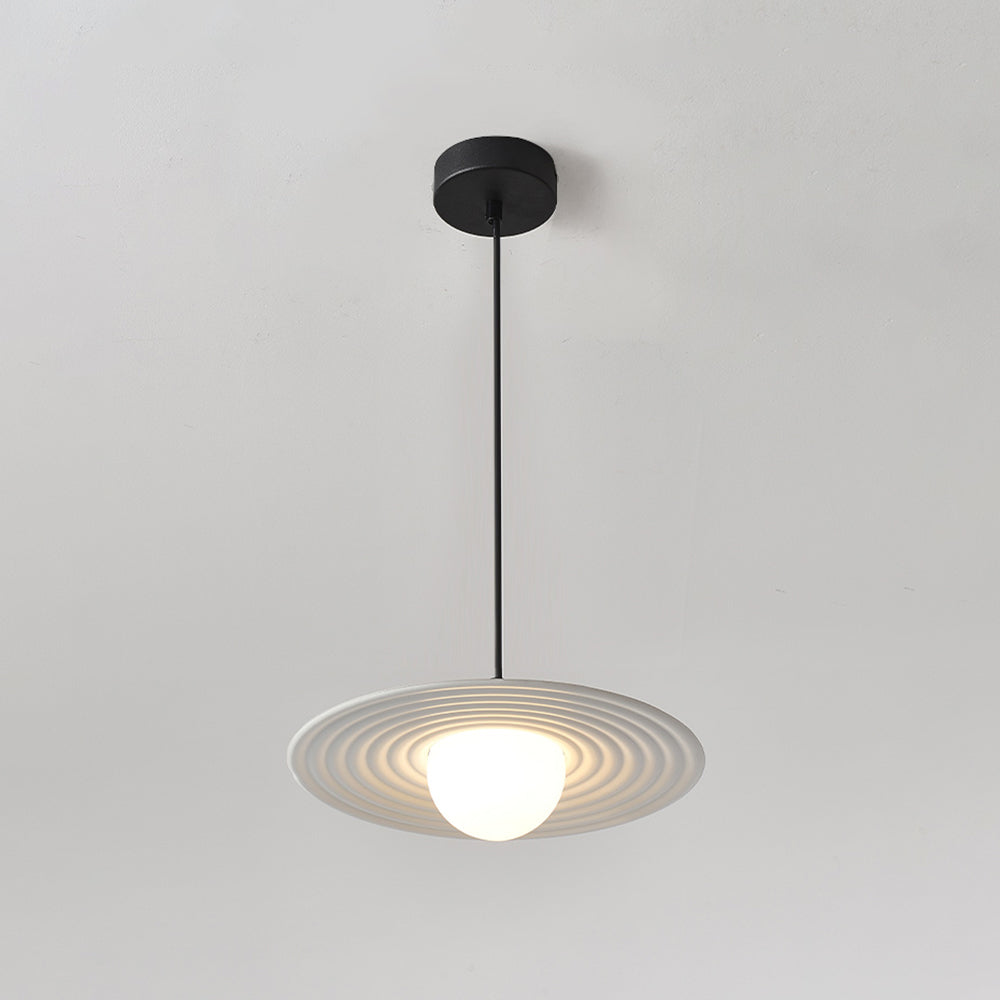 Cairns Moderno LED Lampade a Sospensione Metallo Nero/Bianco Pianeta Anello Soggiorno/Camera da Letto