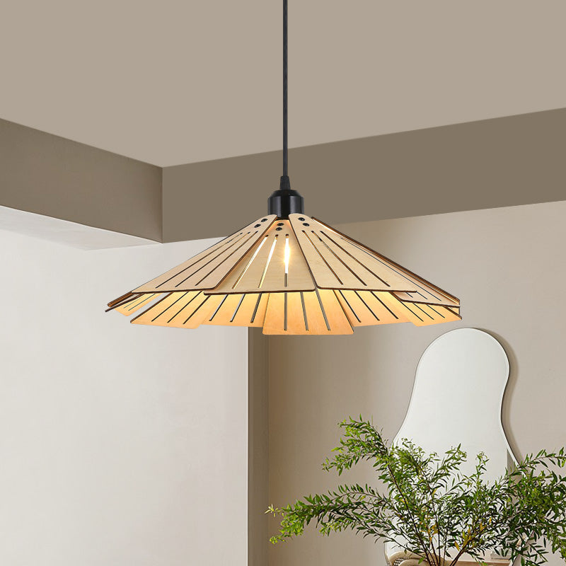 Arisha Lampade a Sospensione Retro Vintage Metallo/Legno Giallo/Marrone