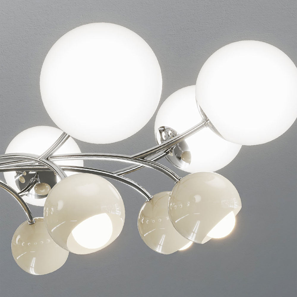 Arisha Vintage Metallo/Vetro Lux Lampadario Arancione/Beige Camera da letto/Soggiorno