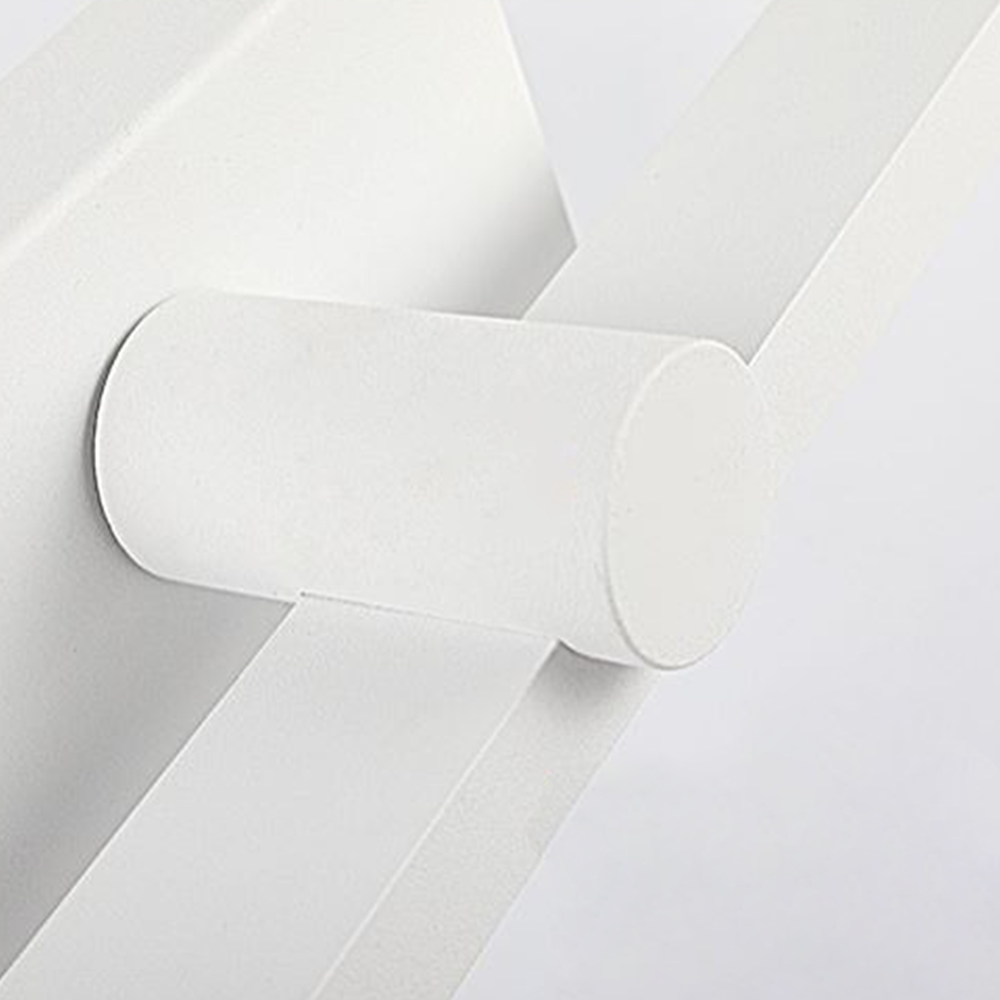 Arisha Minimalismo LED Applique Rettangolo Anteriore Vanity Metallo Bianco Bagno