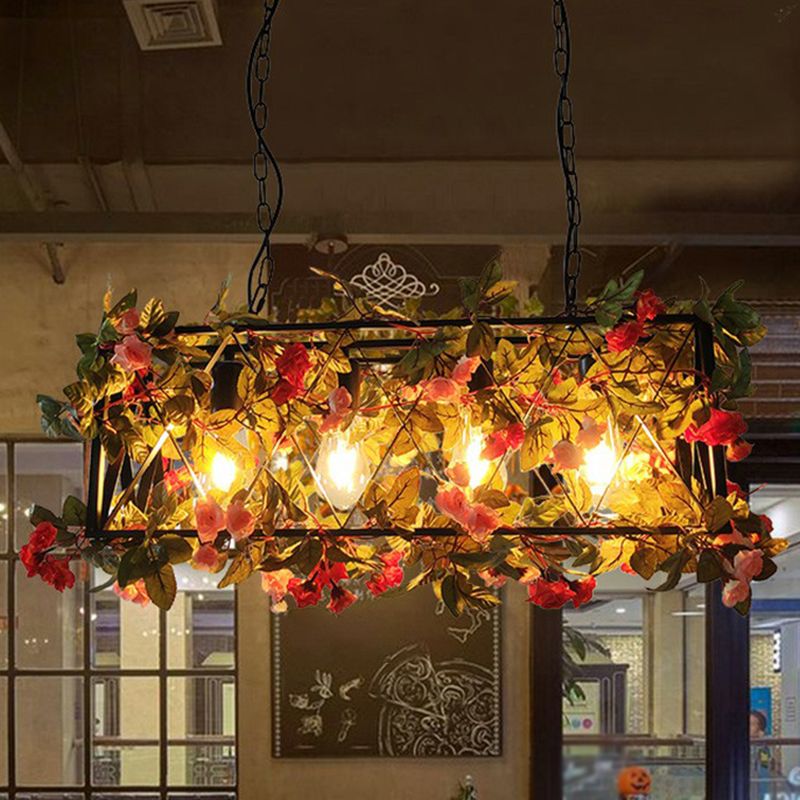 Ritta Rustica Arte Contadina Deco Impianto Rettangolo Lampade a Sospensione