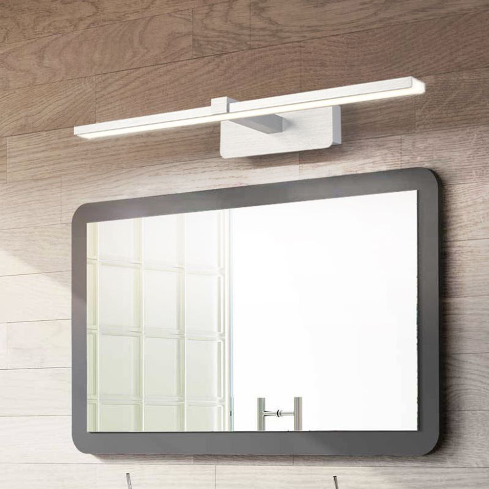 Arisha Minimalismo Rettangolo LED Applique Impermeabile Metallo Bianco Specchio Bagno
