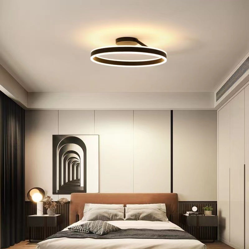 Arisha Minimalismo LED Squillo Plafoniere Bianco/Nero Metallo Soggiorno/Camera da Letto