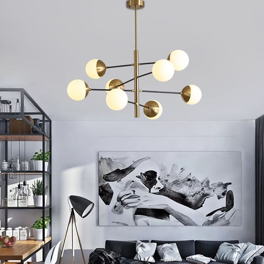 Valentina Moderni LED Lampade a Sospensione Metallo/Vetro Oro Multi Globo Soggiorno/Camera da Letto