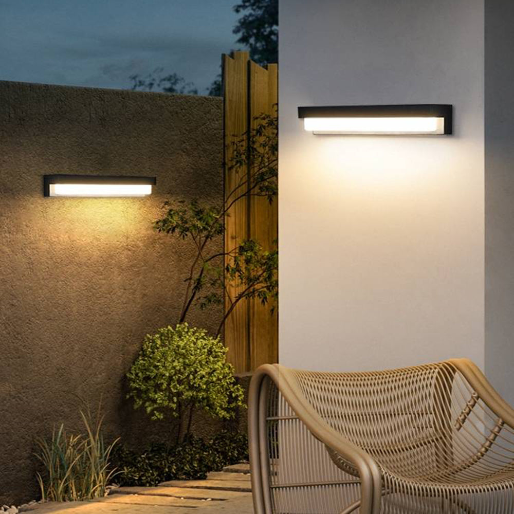 Ray Minimalista Solare Lineare Acrilico Applique da Esterno Corrido/Balcone