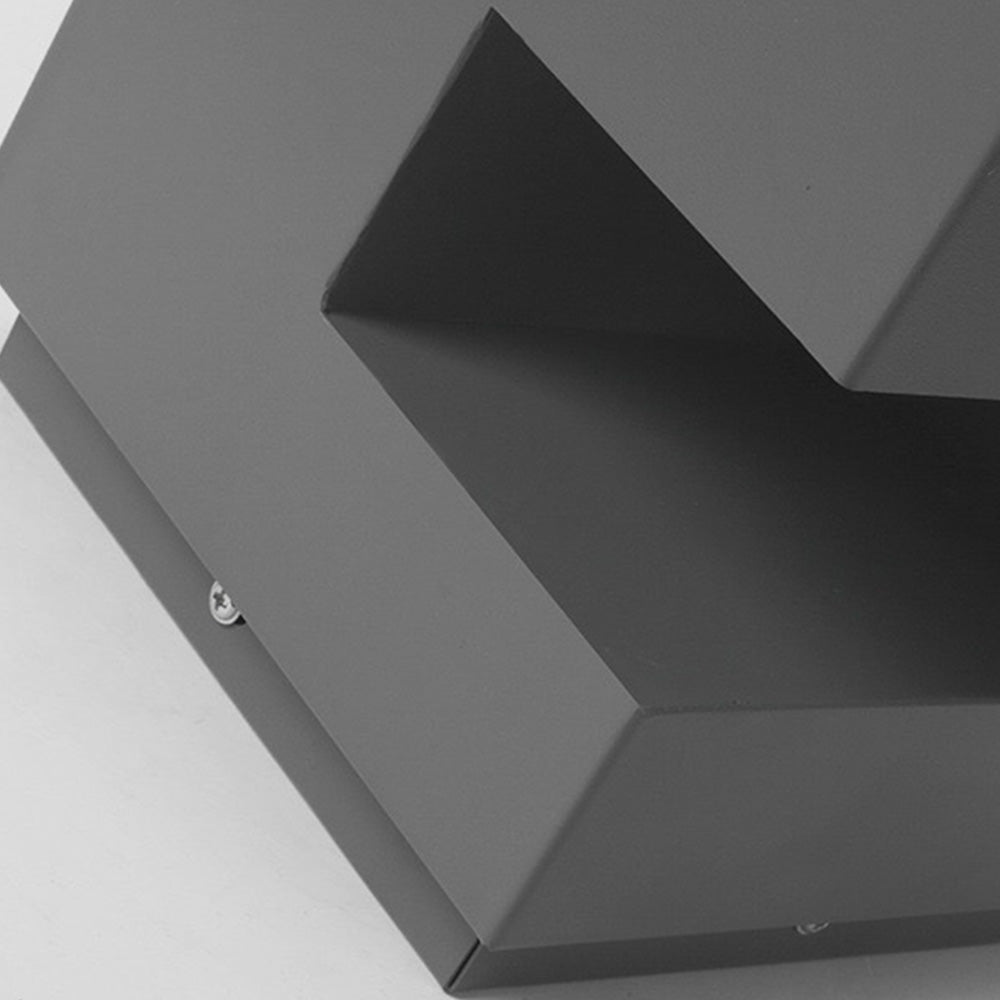 Ray Minimalista Quadrato Solare Metallo Lampade da Esterno Nero