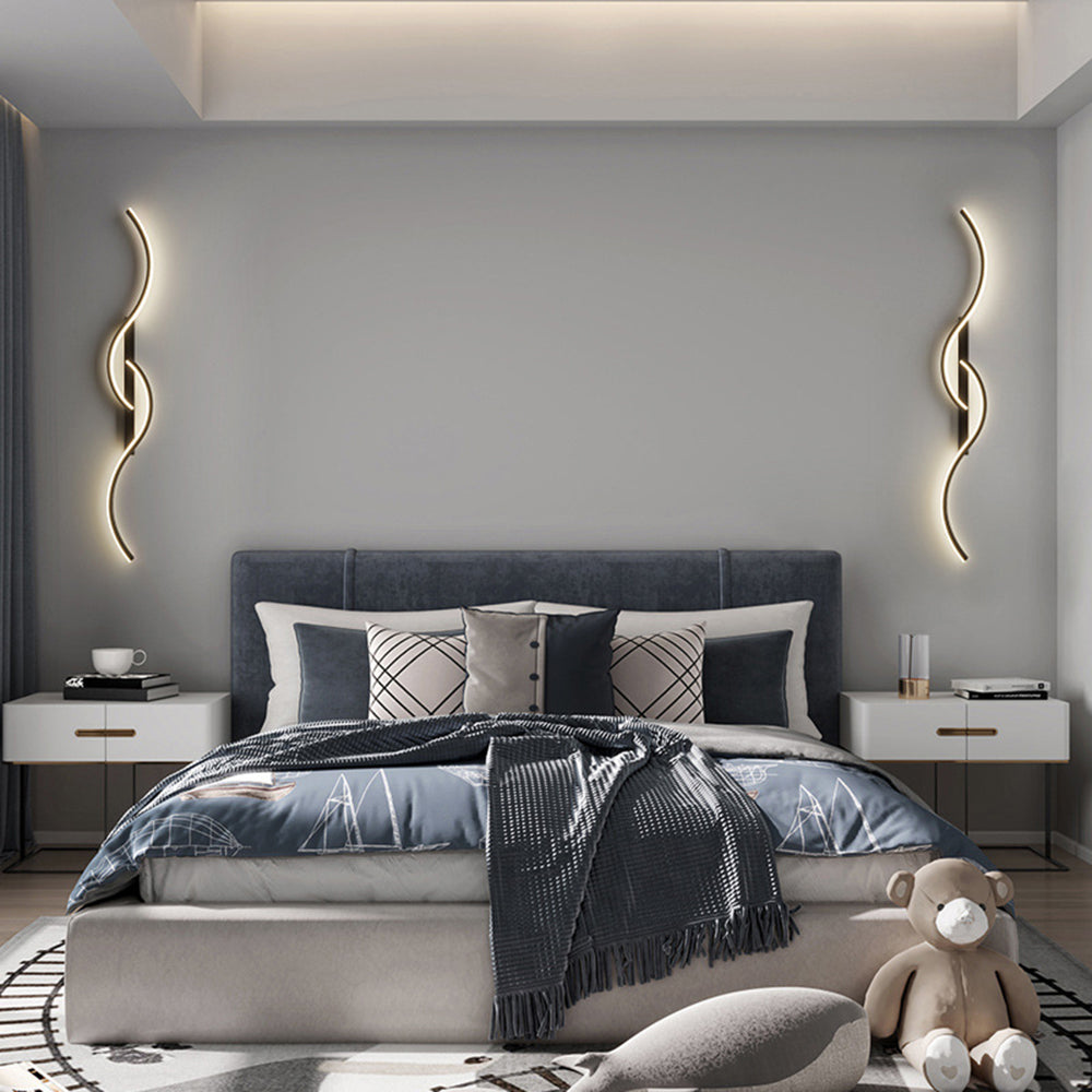 Arisha Moderno Lineare Onda Camera da Letto Applique