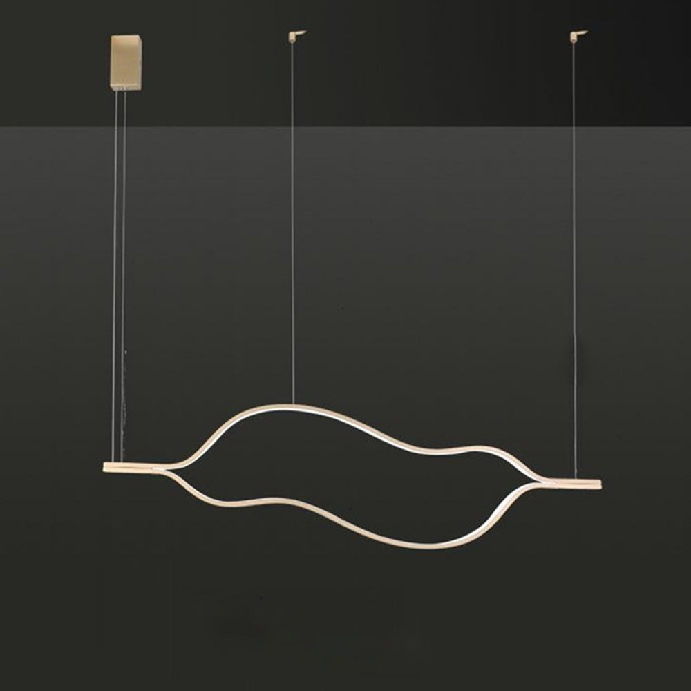 Arisha Moderni LED Lampada a Sospensione Metallo/Acrilico Oro Onda Camera da Letto