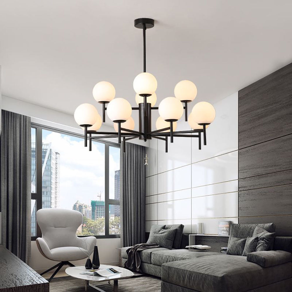 Silva Moderno Globo Bubble Metallo/Vetro Lampade a Sospensione Oro/Nero