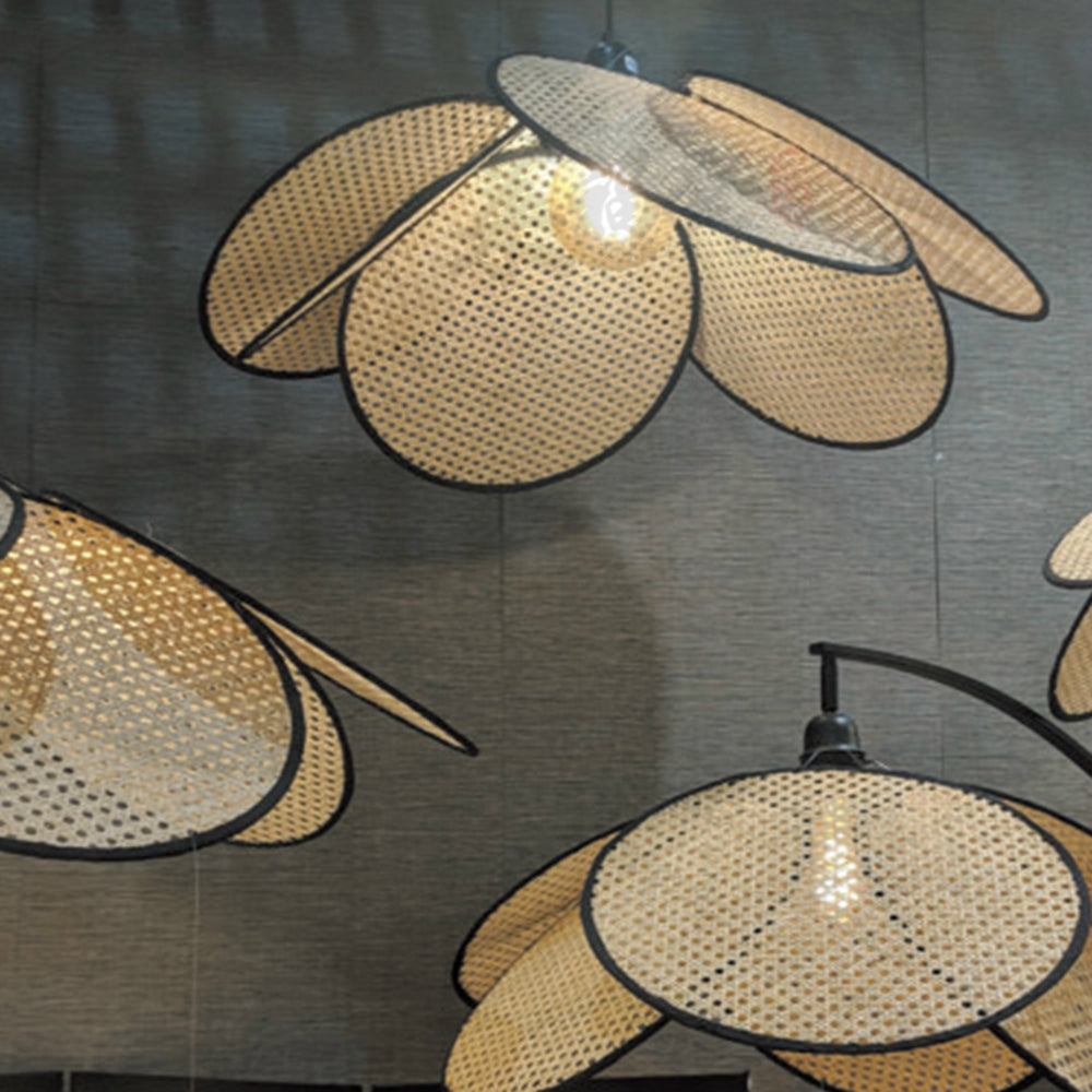Ritta Moderno Design LED Fiore Lampade da Terra Rattan Soggiorno/Camera da Letto/Sala da Pranzo