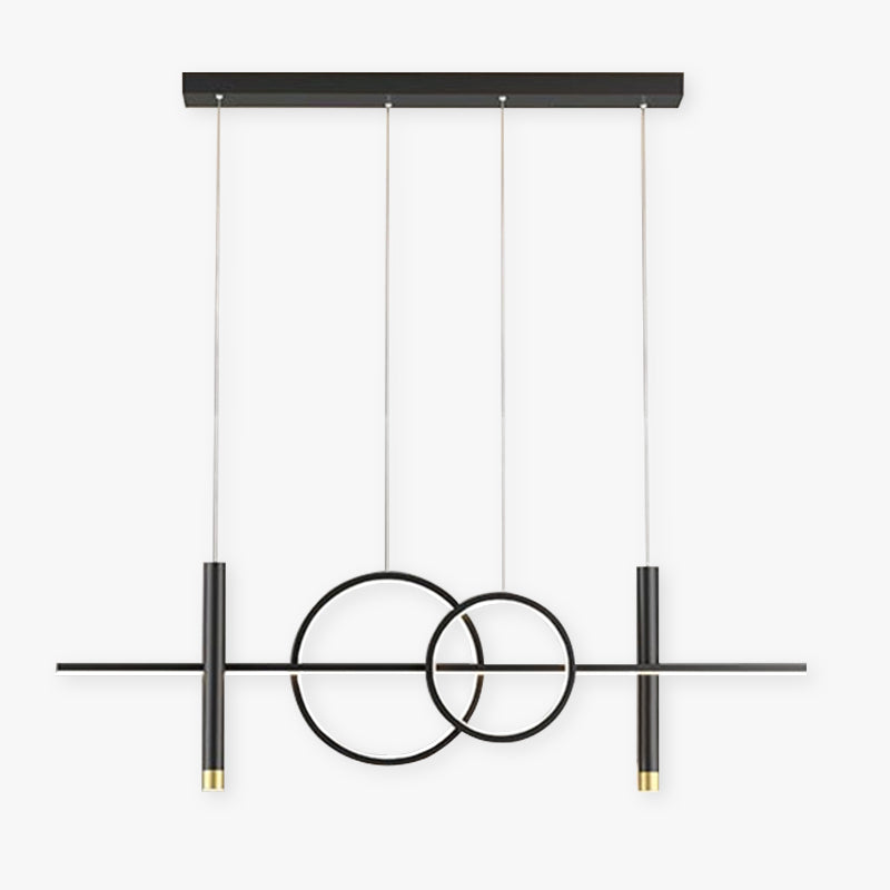Madina Lampada a Sospensione Metallo Nero/Oro Regolabile Scandinavo Soggiorno