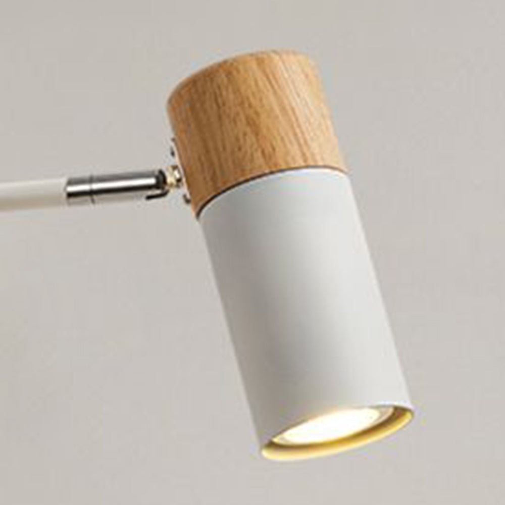 Muto Nordico LED Forma Applique Regolabile Metallo/Legno Bianco