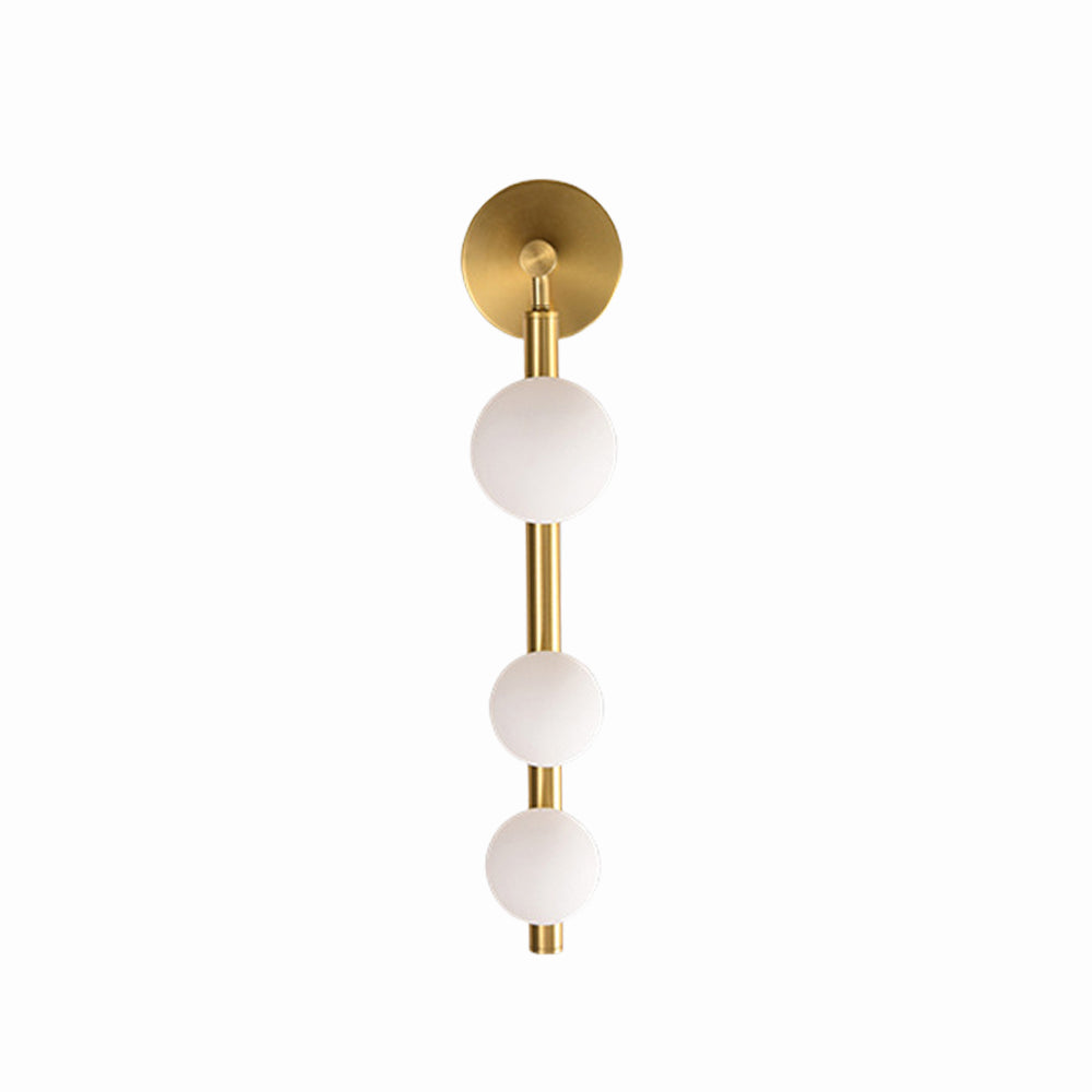 Valentina Moderni LED Applique Nero/Oro Metallo Vetro Rotondo Soggiorno/Camera da Letto/Sala Studio
