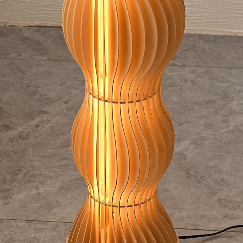 Muto Creative Uniche Moderno Legno Cachi Lampade da Terra