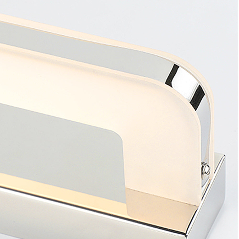 Arisha Nordico LED Lineare Metallo Specchio Anteriore Applique Cromo/Nero Bagno