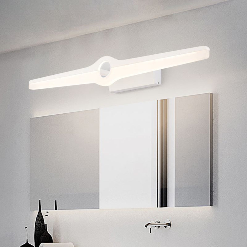Arisha Moderni Design LED Applique Impermeabile Piccolo Arco Bianco Metallo Acrilico Bagno