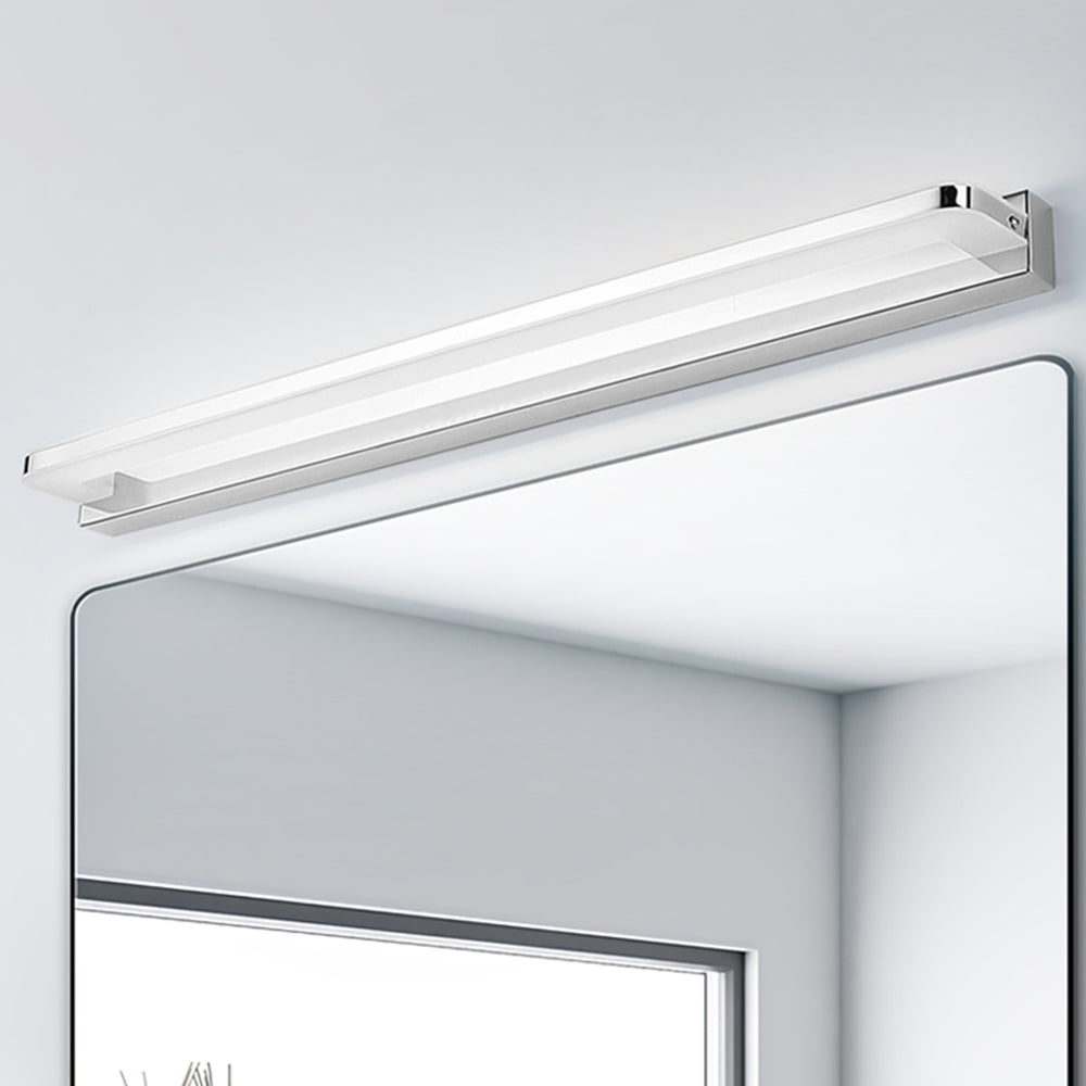 Arisha Nordico LED Lineare Metallo Specchio Anteriore Applique Cromo/Nero Bagno