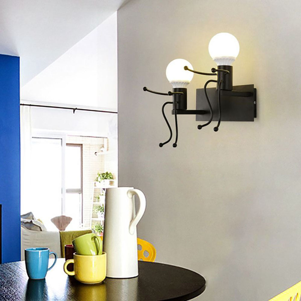 Luxo Moderno Decorativo LED Uomo Applique Metallo Bianco/Nero Camera da letto/Soggiorno/Bagno