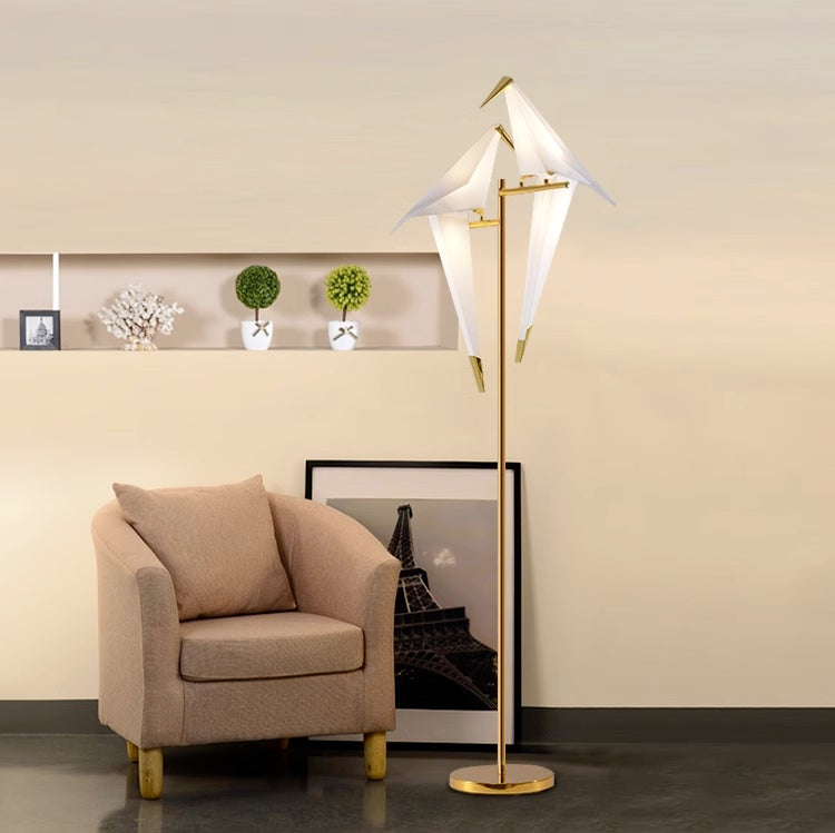 Clifford Moderno LED Design Lampada da Terra Oro Uccello Metallo Sala da Pranzo/Soggiorno/Camera da Letto