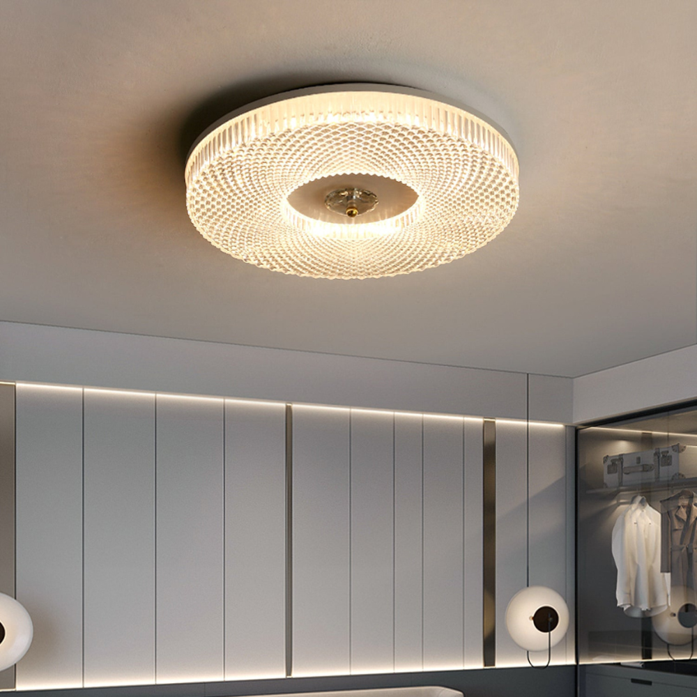 Kristy Moderno Rotondo LED Plafoniere Bianco/Oro/Nero Camera Da Letto