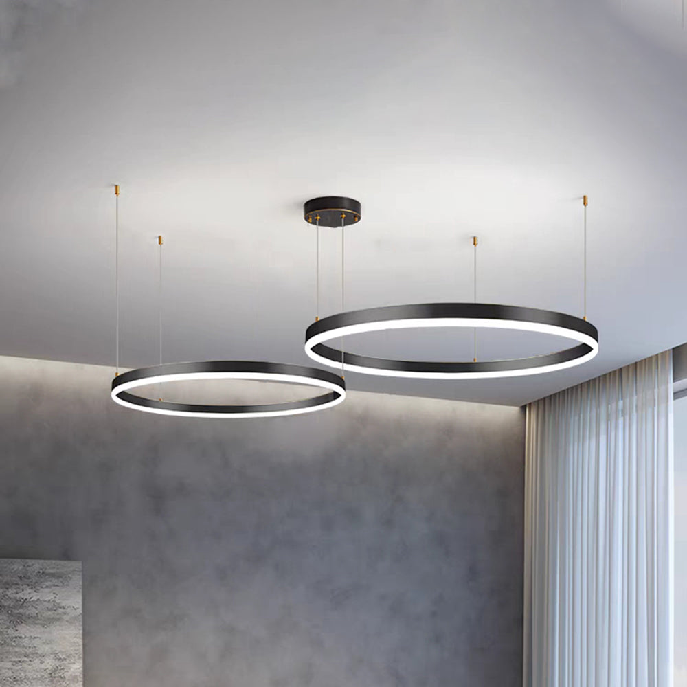 Arisha Lampada a Sospensione Metallo Nero/Oro/Caffè Tir-Cerchio Moderna