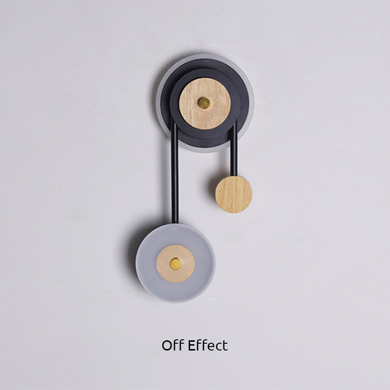 Arisha Moderno LED Girare Applique Decorativa Nero Legno Acrilico Comodino/Soggiorno/Camera da Letto