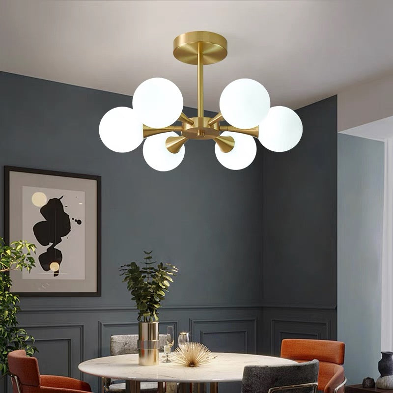 Valentina Moderno LED Lampade a Sospensione Sfera Oro Metallo/Vetro Camera da Letto