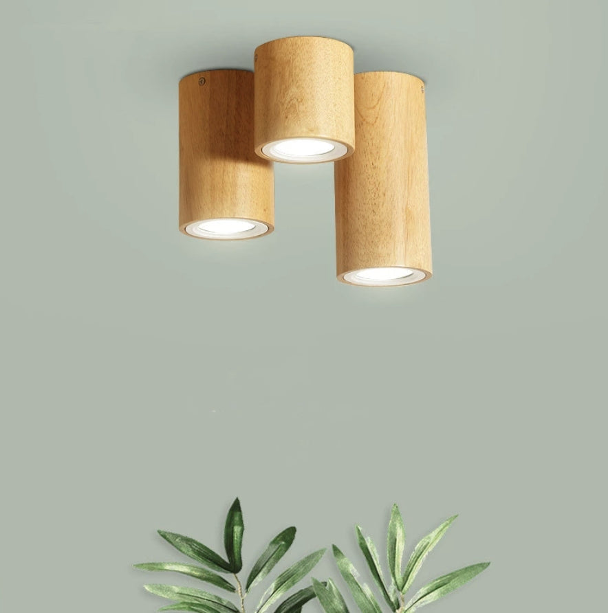 Muto Moderne LED Plafoniere Legno Corridoio/Balcone Cilindrica