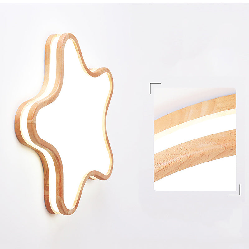 Arisha Moderno LED Design Creativo Luna/Nube/Stella Plafoniera Legno Acrilico Soggiorno/Camera da Letto