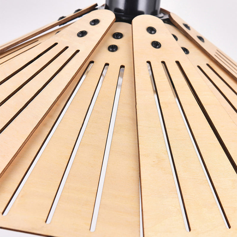 Arisha Lampade a Sospensione Retro Vintage Metallo/Legno Giallo/Marrone