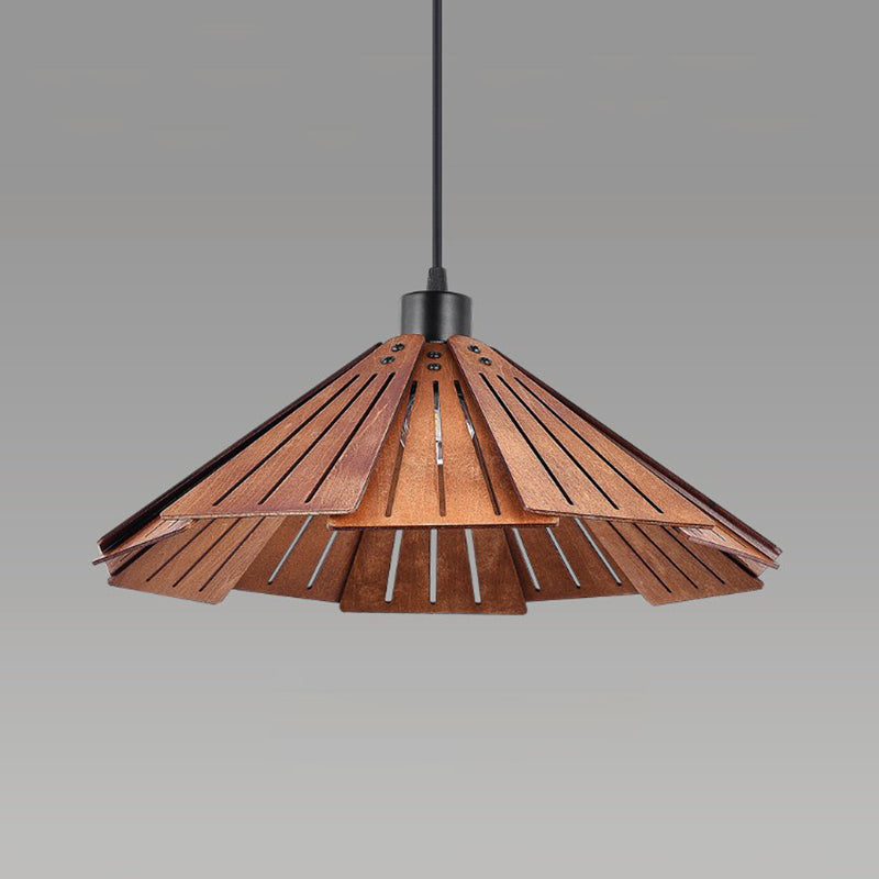 Arisha Lampade a Sospensione Retro Vintage Metallo/Legno Giallo/Marrone