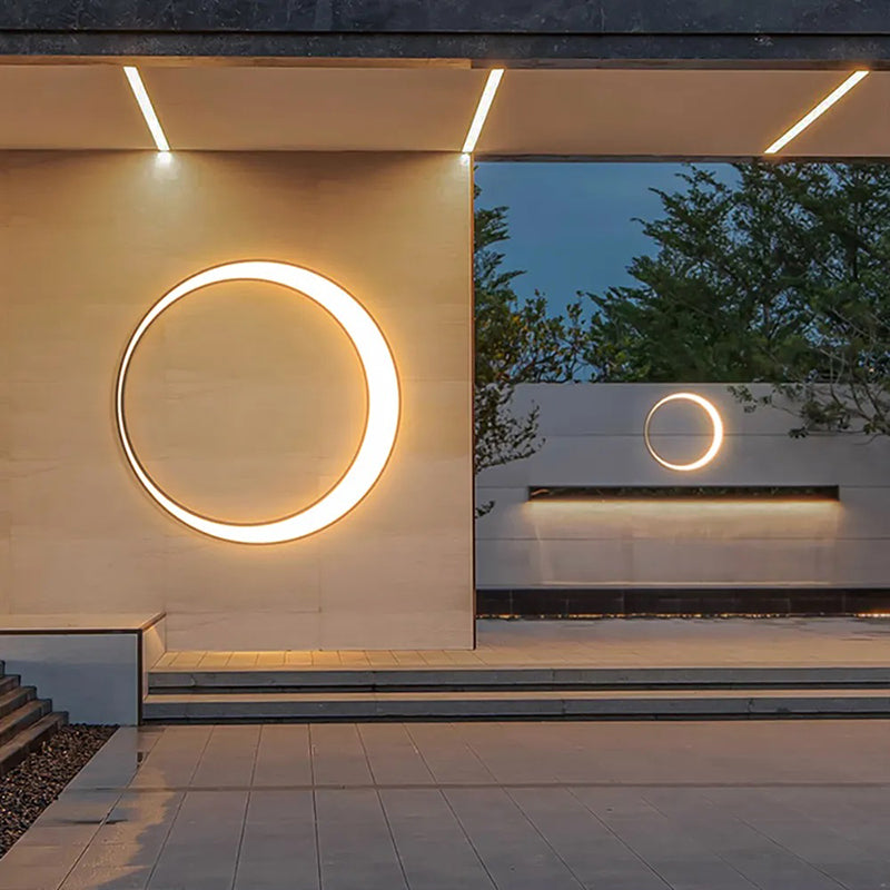 Ray Moderno Minimalismo LED Applique da Esterni Metallo Anello Corridoio/Giardino