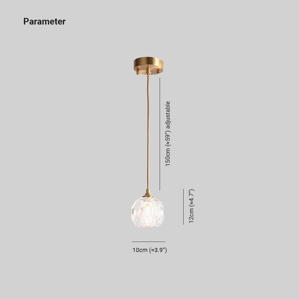 Kristy Moderno LED Lampada a Sospensione Metallo/Acrilico Oro Trasparente Diamante Sfaccettato Soggiorno/Camera da Letto