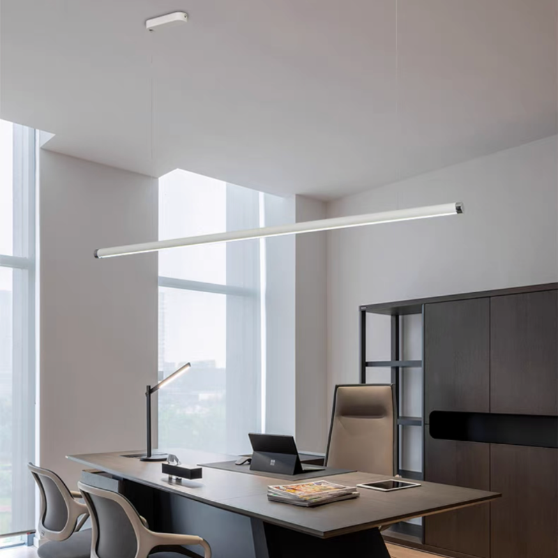 Arisha Minimalist Tubo Vetro Metallo Lampade a Sospensione Sala da Pranzo