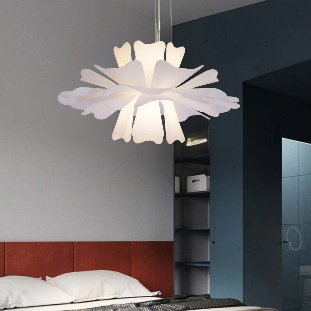 Bella Moderni LED Lampada a Sospensione Bianco Fiore Soggiorno/Camera da Letto Elegante