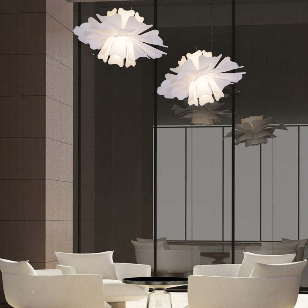 Bella Moderni LED Lampada a Sospensione Bianco Fiore Soggiorno/Camera da Letto Elegante