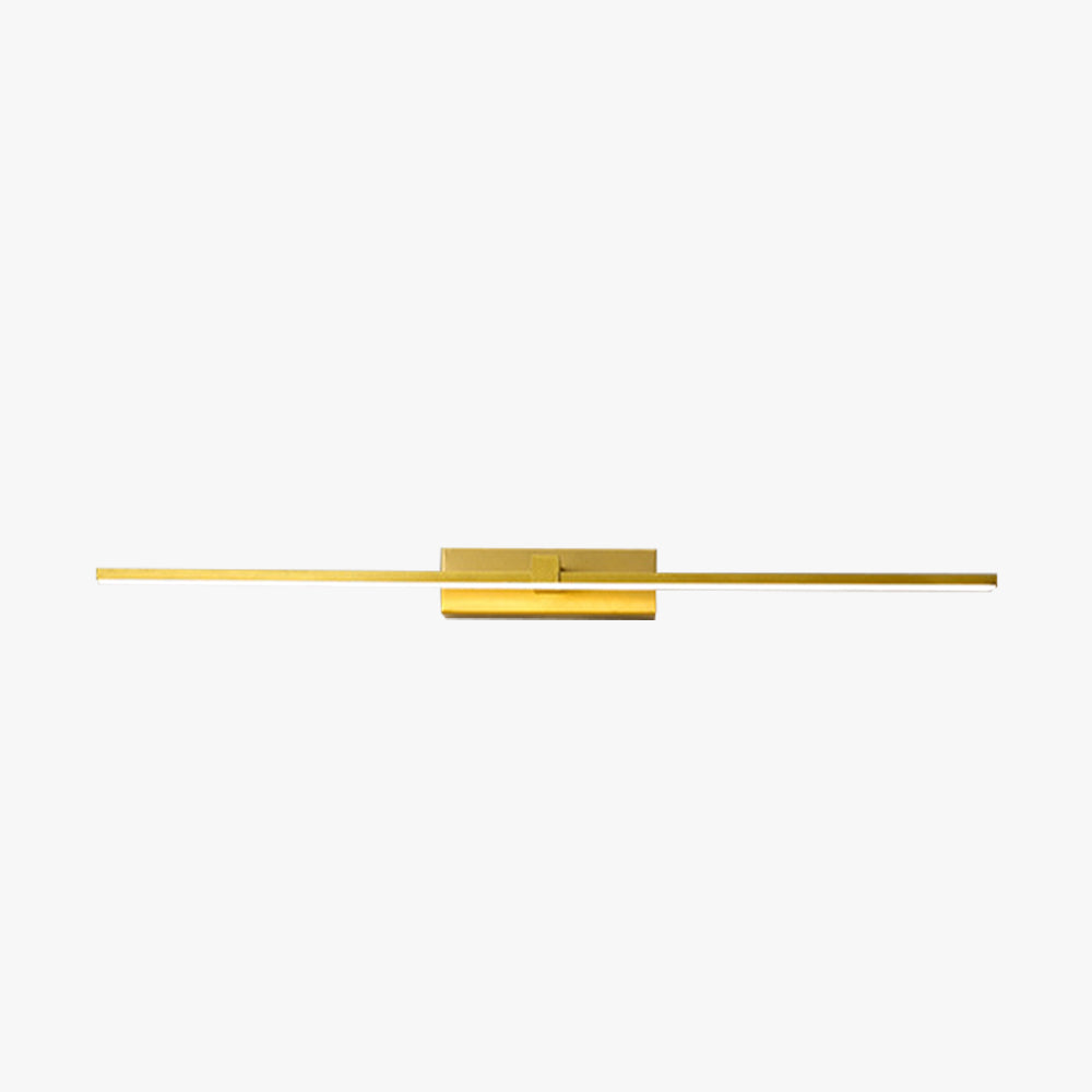 Arisha Moderno Lineare Classico LED Applique Metallo Oro Specchio Bagno