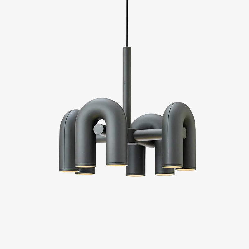 Felix Insolito LED Lampada a Sospensione Metallo Acrilico Nero/Grigio/Arancio Forma a Sala da Pranzo/Soggiorno/Camera da Letto