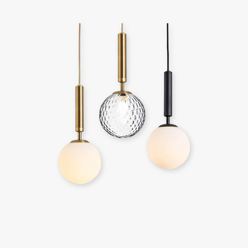 Valentina Moderno LED Vetro Palla Lampade a Sospensione Bianco/Chiaro