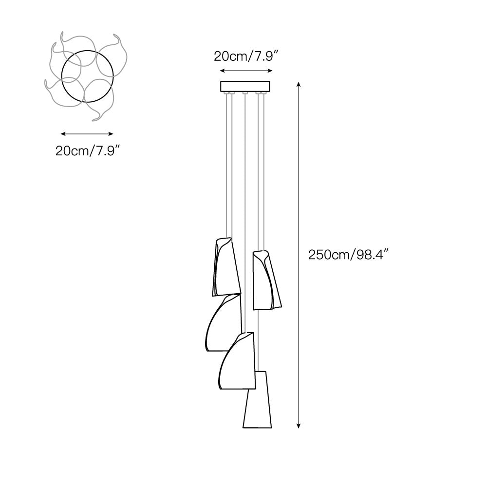 Ulfuvye Porcelain Ceramics Pendant Lamp - Lamp Copper