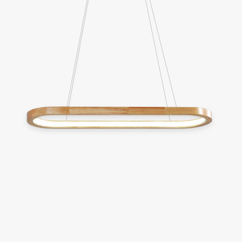 Muto Bellissimo LED Lampade a Sospensione Legno Ovale Contemporanee