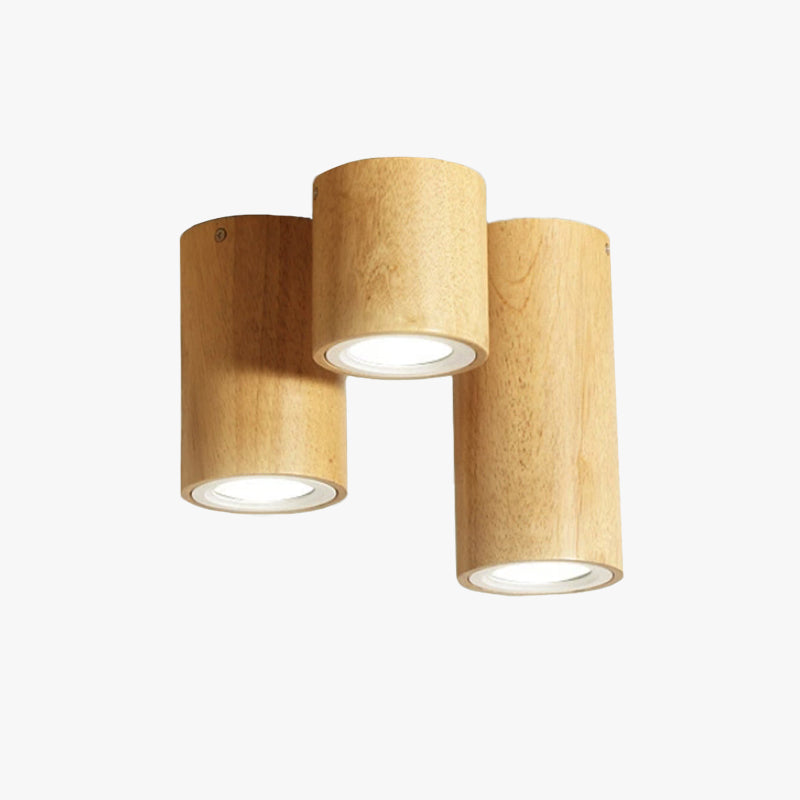 Muto Moderne LED Plafoniere Legno Corridoio/Balcone Cilindrica