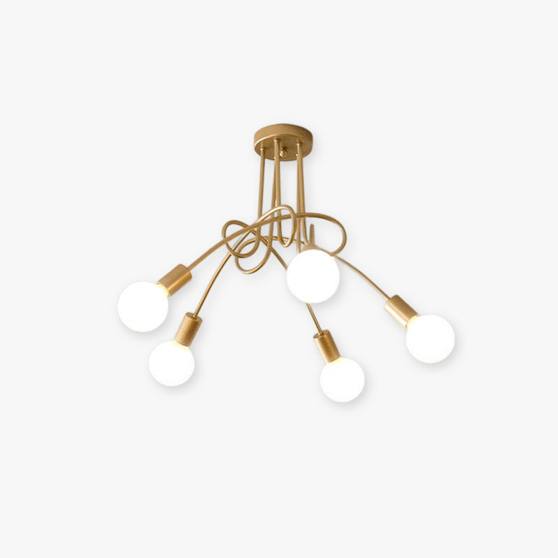 Valentina Moderno LED Speciale Lineare Curva Metallo Plafoniere Sala da Pranzo/Soggiorno