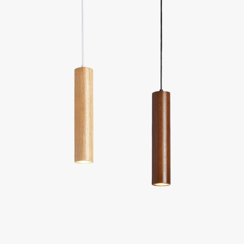 Muto Minimalismo LED Lampade a Sospensione Cilindrico/Legno Camera da Letto/Cucina