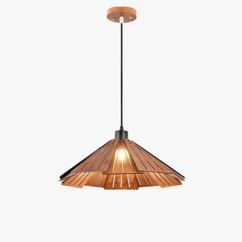 Arisha Lampade a Sospensione Retro Vintage Metallo/Legno Giallo/Marrone