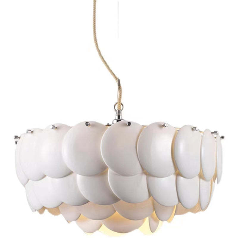 Lottie Bellissimo Moderno LED Germoglio Lampadari Bianco Arte Deco Foglia Ceramica Metallo Soggiorno/Camera da Letto