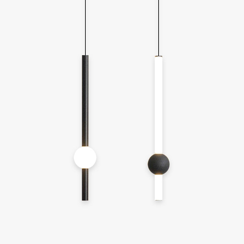 Carr Lampade a Sospensione Vetro Globo Lineare Camera da Letto Minimalista LED