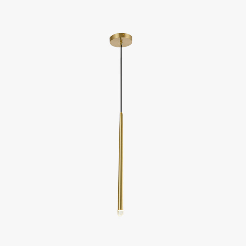 Carr Moderna LED Minimalismo Lampada a Sospensione Metallo Oro Lineare Soggiorno